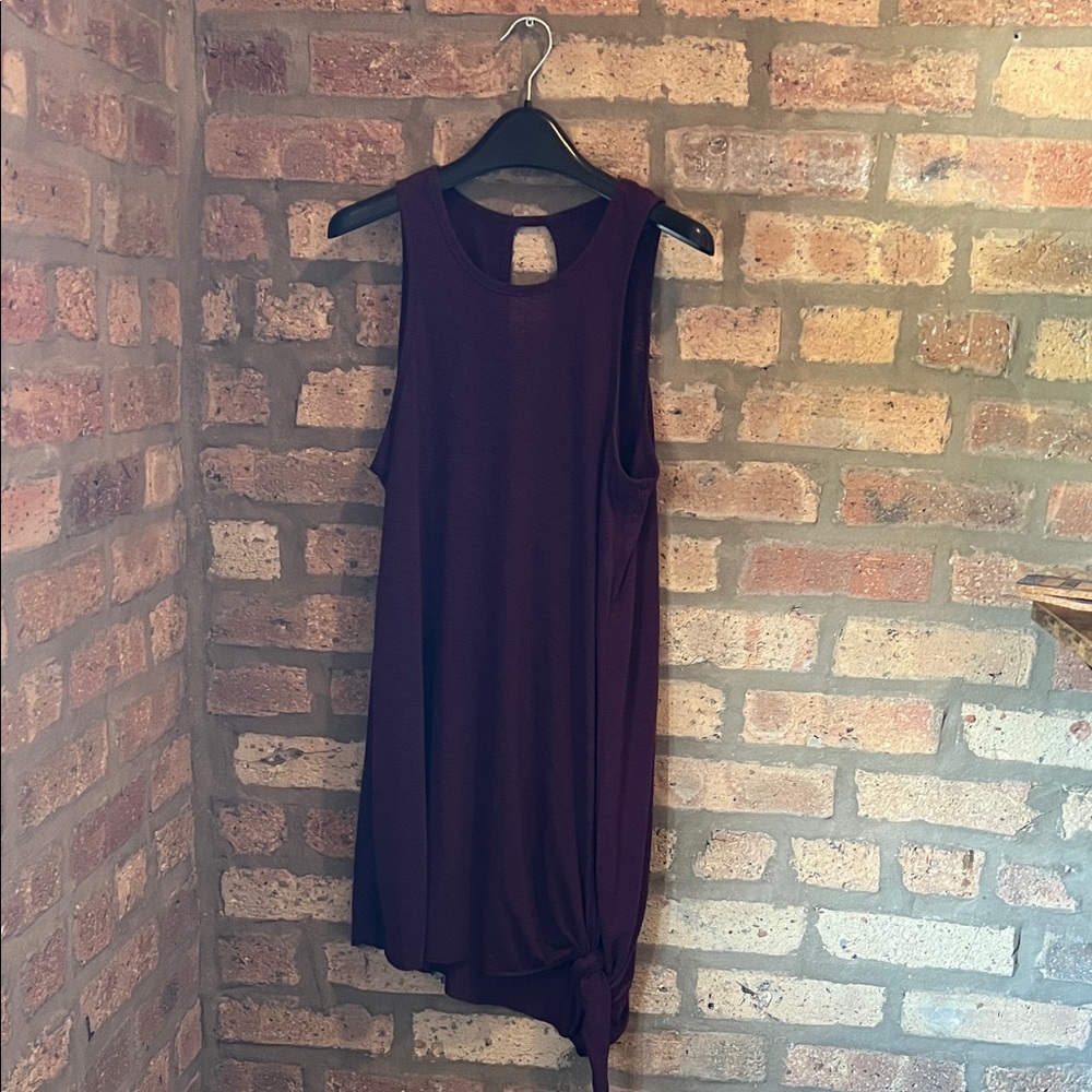 BECCA Sleeveless Asymmetrical Coverup in Rich Purple